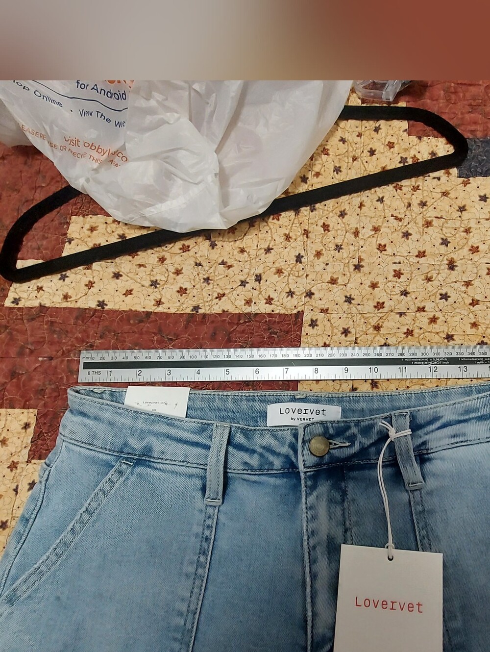 NWT Lovervet By Vervet Stellar High Rise Cuffed Carpenter Jeans Size 30/11 - Picture 10 of 13
